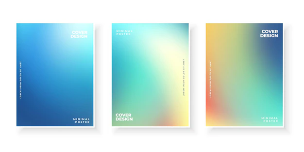 Free Vector | Colorful modern gradient covers template  set