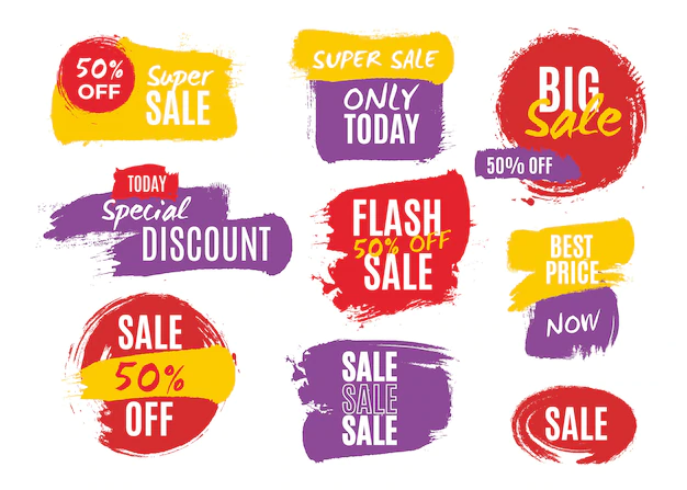Free Vector | Colorful painted set for sale