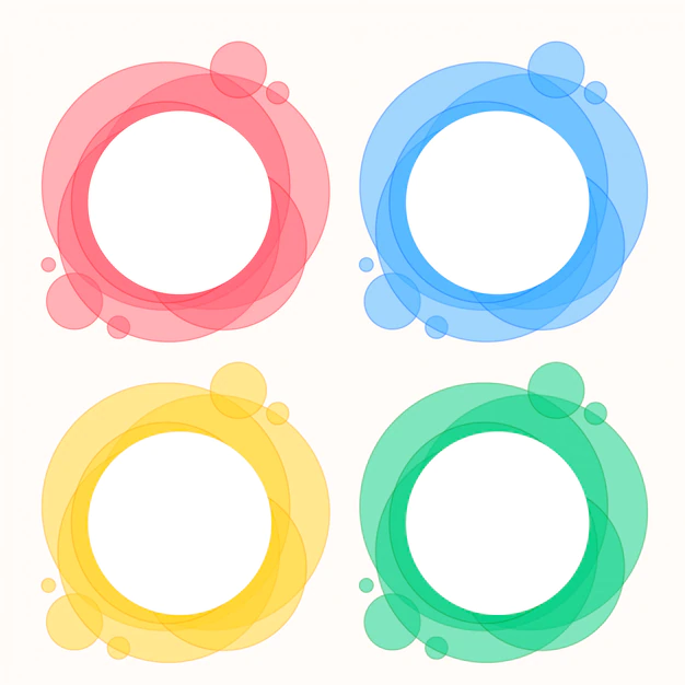 Free Vector | Colorful set of circle round frames