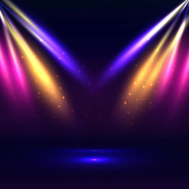 Free Vector | Colorful stage lights background