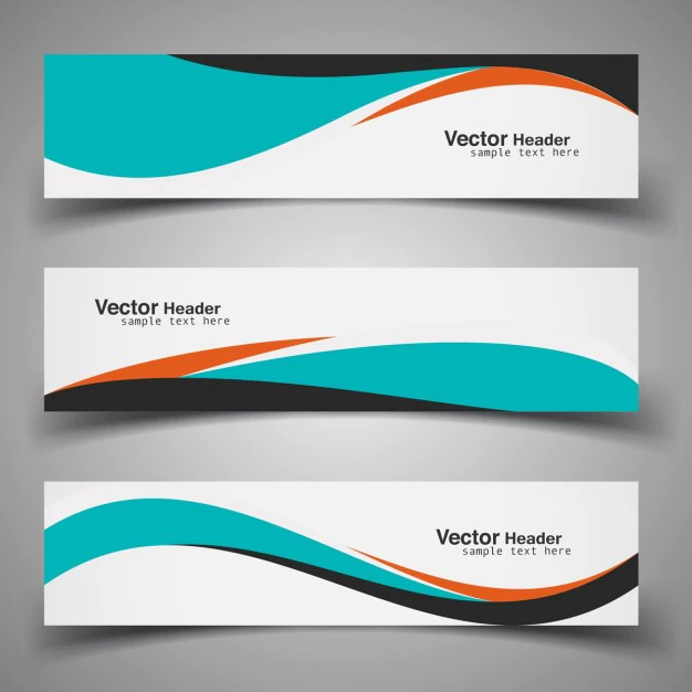 Free Vector | Colorful wavy headers