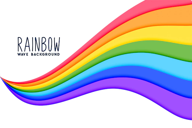 Free Vector | Colorful wavy rainbow flow background