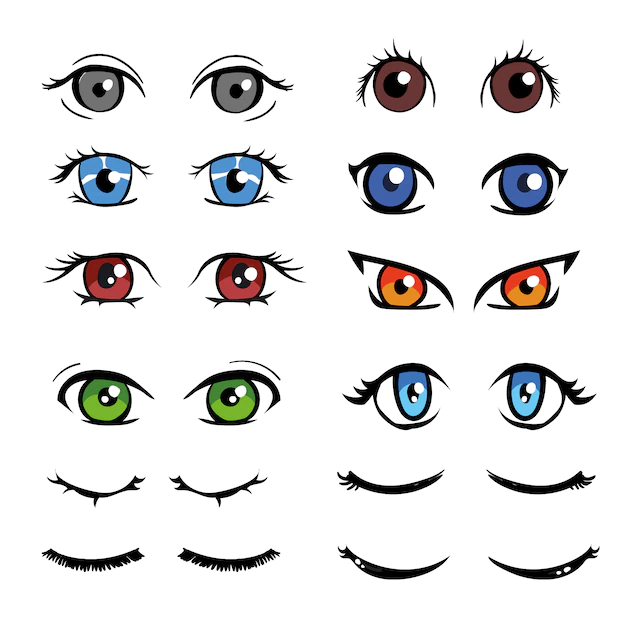 Free Vector | Coloured eyes collection