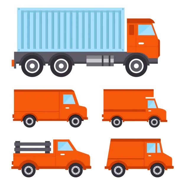 Free Vector | Coloured trucks collection