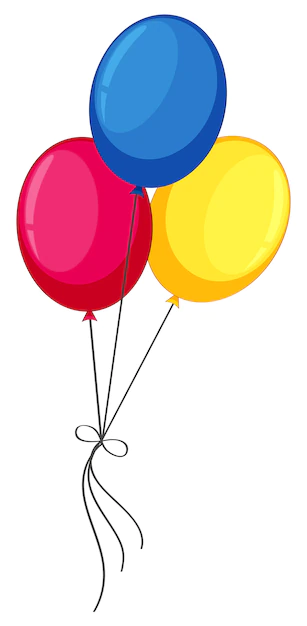 Free Vector | Colourful helium balloons on white background