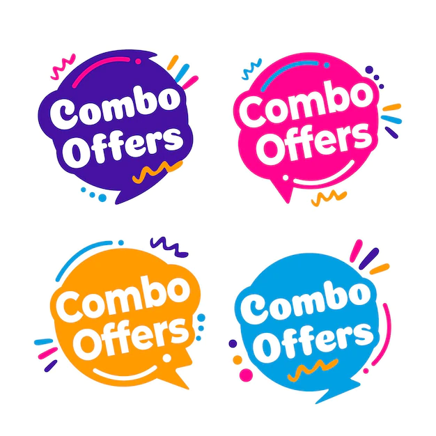Free Vector | Combo offers - labels concept