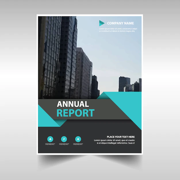 Free Vector | Commercial annual report template