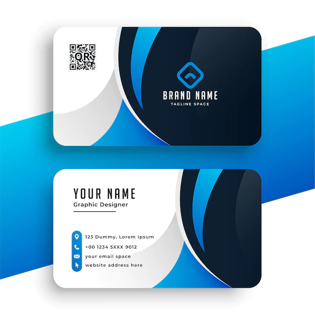 Free Vector | Company business card in blue color