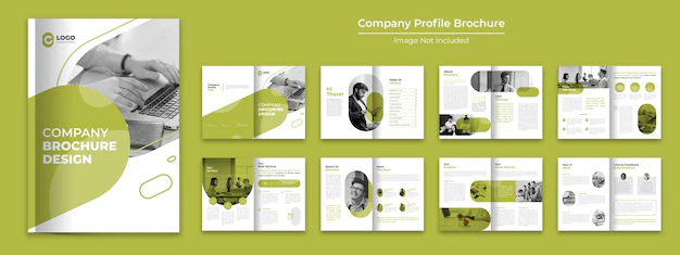 Free Vector | Company profile multipage brochure design template