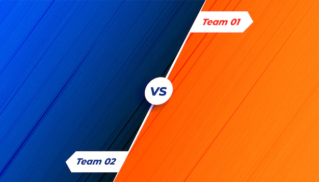 Free Vector | Competition versus vs background in orange and blue shade