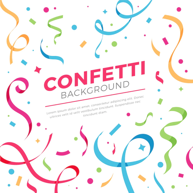 Free Vector | Confetti background in flat design