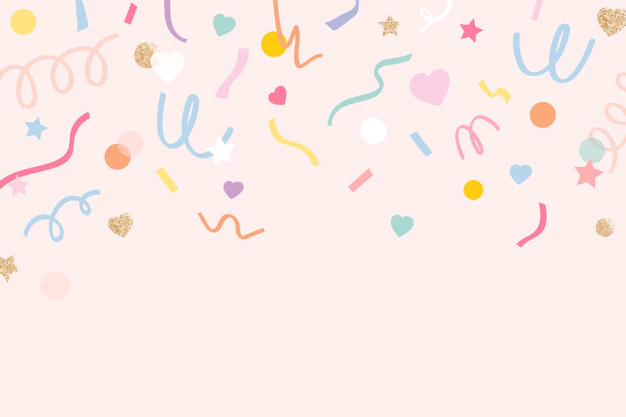Free Vector | Confetti background vector in cute pastel pink pattern