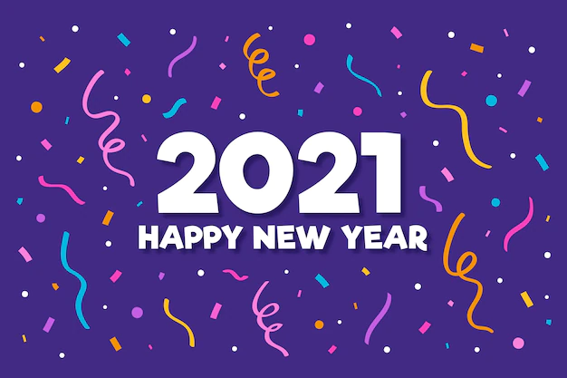 Free Vector | Confetti new year 2021 background
