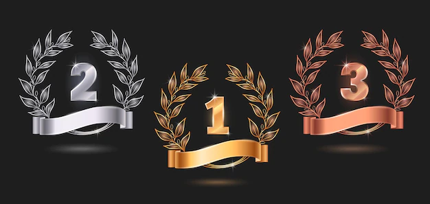 Free Vector | Contest awards emblems set