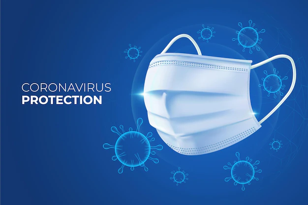 Free Vector | Coronavirus protection background with face mask