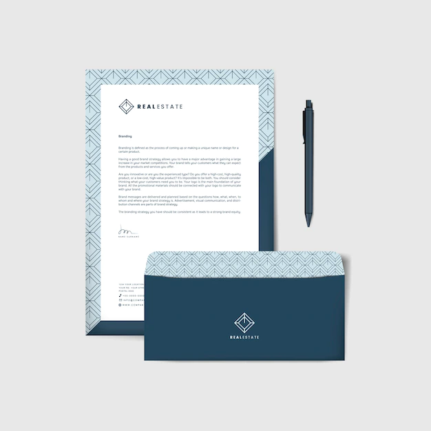 Free Vector | Corporate envelope and letter templates