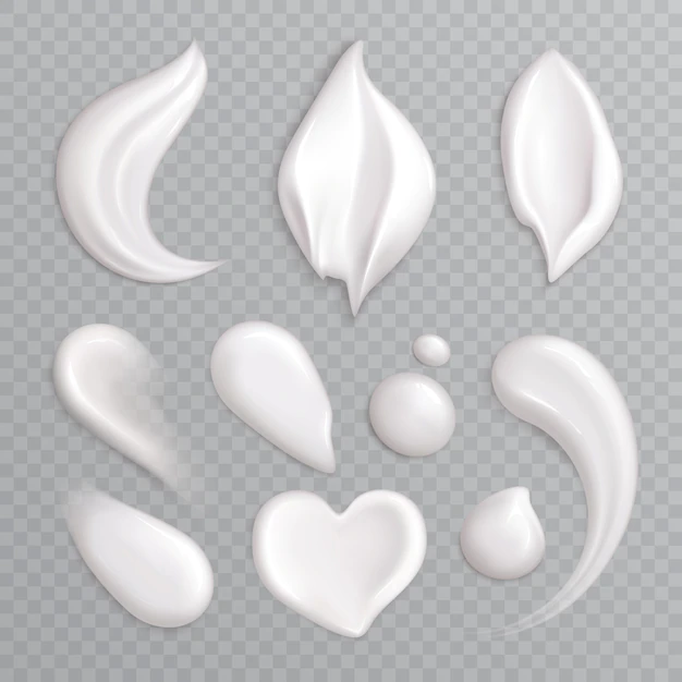 Free Vector | Cosmetic cream smears realistic icon set with white isolated elements different shapes and sizes  illustration