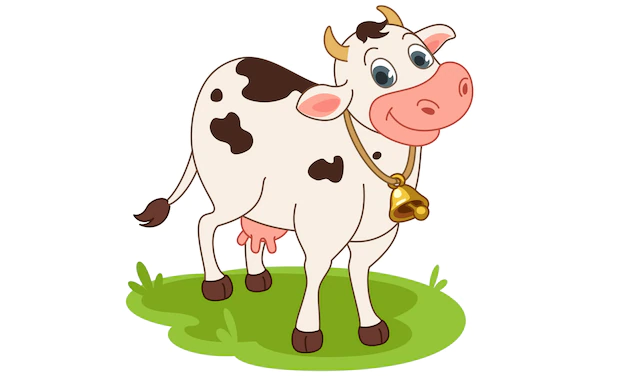 Free Vector | Cow smiling cartoon vector illustration