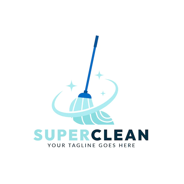 Free Vector | Creative cleaning service logo