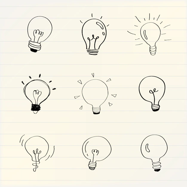 Free Vector | Creative light bulbs doodle collection vector