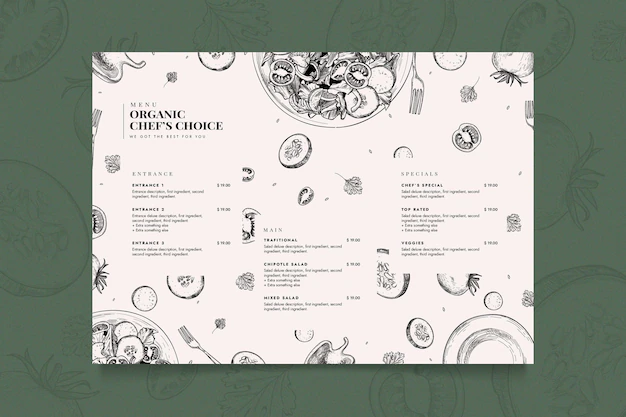 Free Vector | Creative restaurant menu template