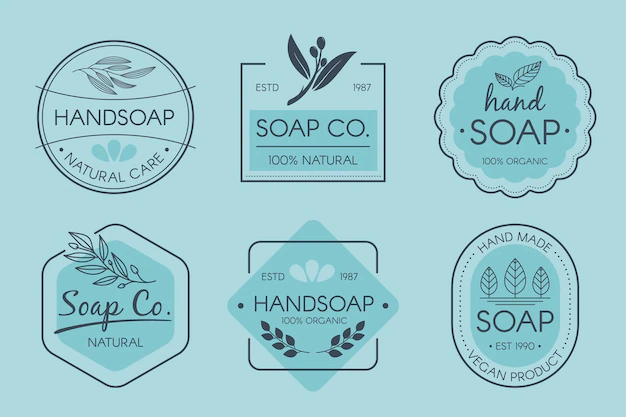 Free Vector | Creative soap labels pack