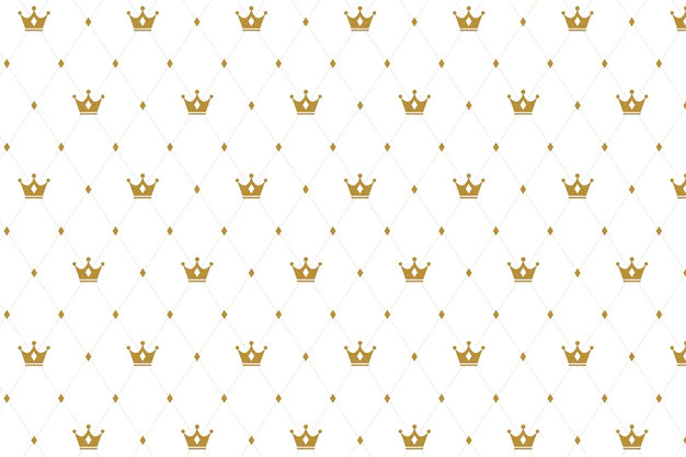 Free Vector | Crown seamless pattern on white