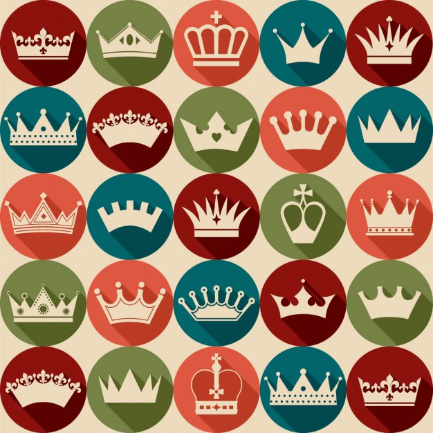 Free Vector | Crowns vintage pattern