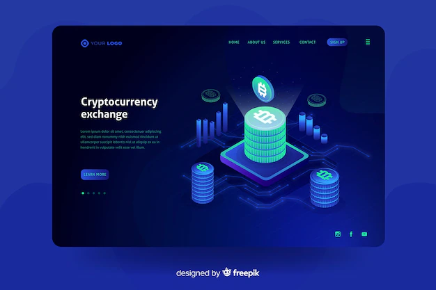 Free Vector | Cryptocurrency landing page