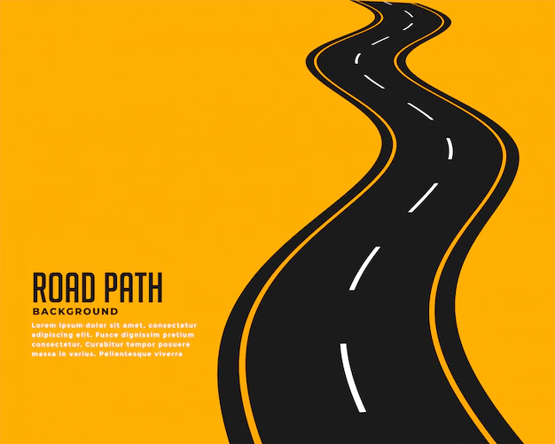 Free Vector | Curve winding roadway background