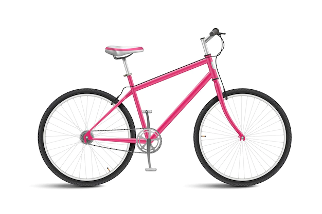 Free Vector | Cute pink bicycle isolated