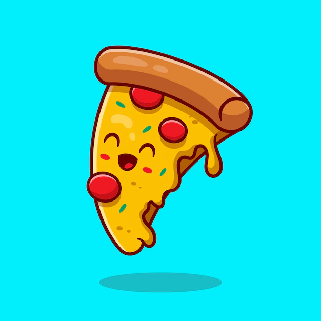 Free Vector | Cute pizza cartoon vector icon illustration. fast food icon concept. flat cartoon style