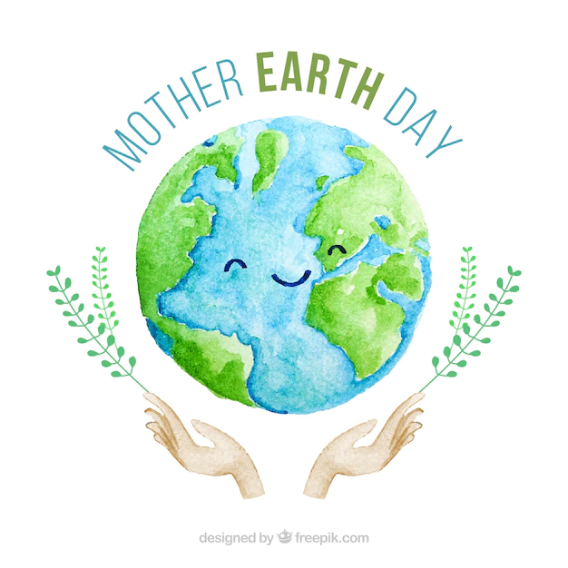 Free Vector | Cute watercolour background for the mother earth day
