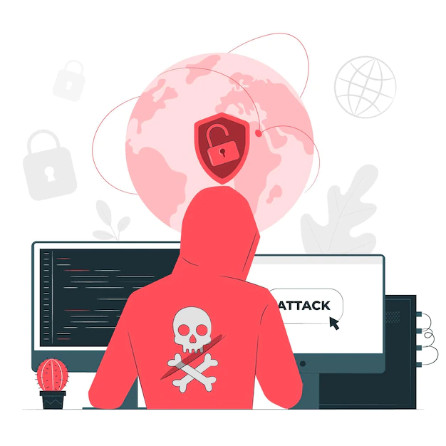 Free Vector | Cyber attack concept illustration