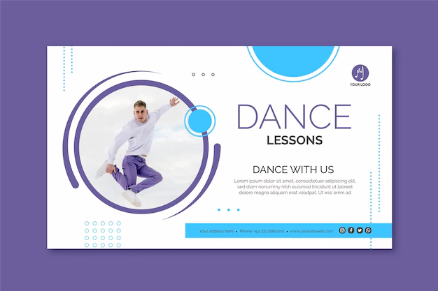 Free Vector | Dancing banner template