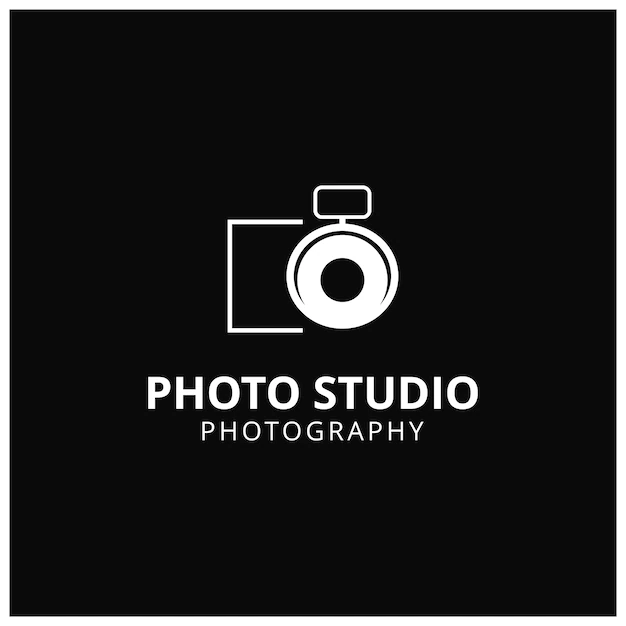 Free Vector | Dark logo for photographers
