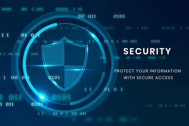 Free Vector | Data security technology template with shield icon
