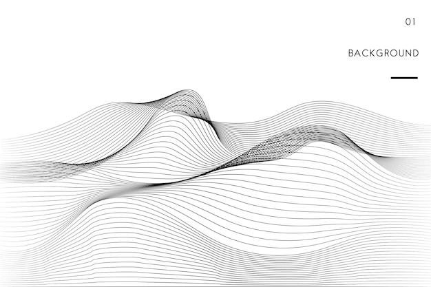 Free Vector | Data visualization dynamic wave pattern vector
