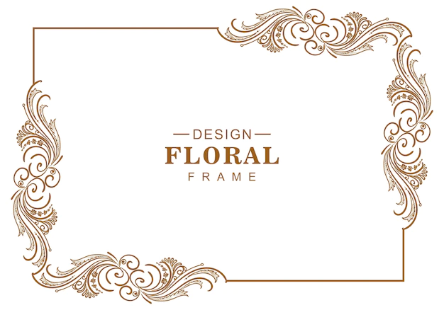 Free Vector | Decorative artistic floral frame design