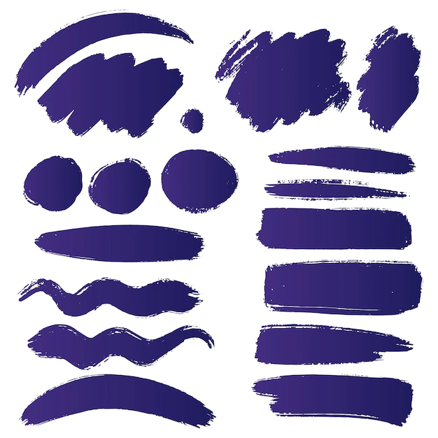 Free Vector | Decorative brush shapes set