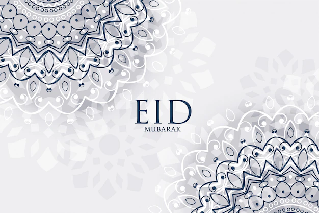 Free Vector | Decorative eid mubarak greeting