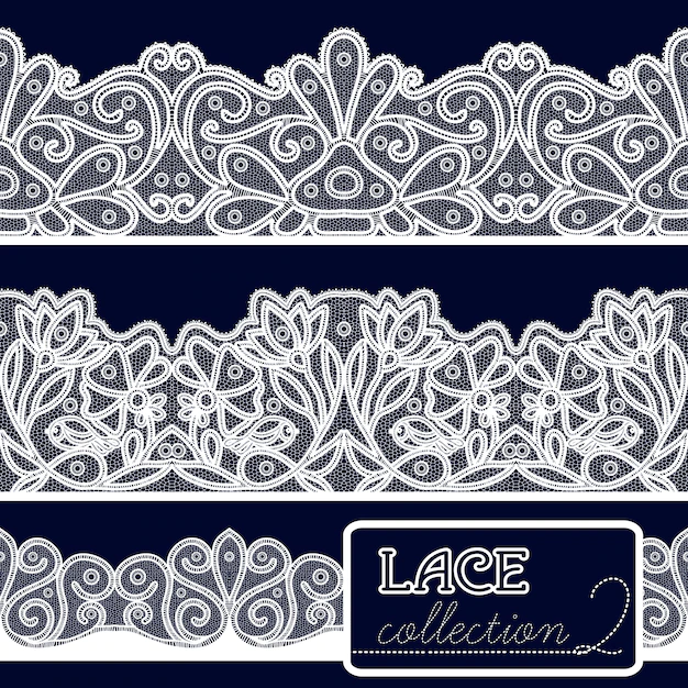 Free Vector | Decorative lace set