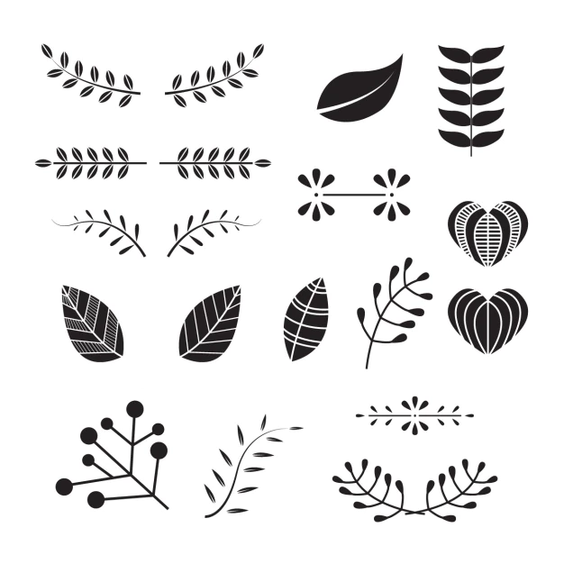 Free Vector | Decorative leaves collection