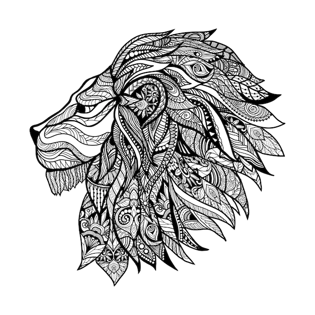 Free Vector | Decorative lion head