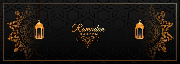 Free Vector | Decorative ramadan kareem banner with mandala art