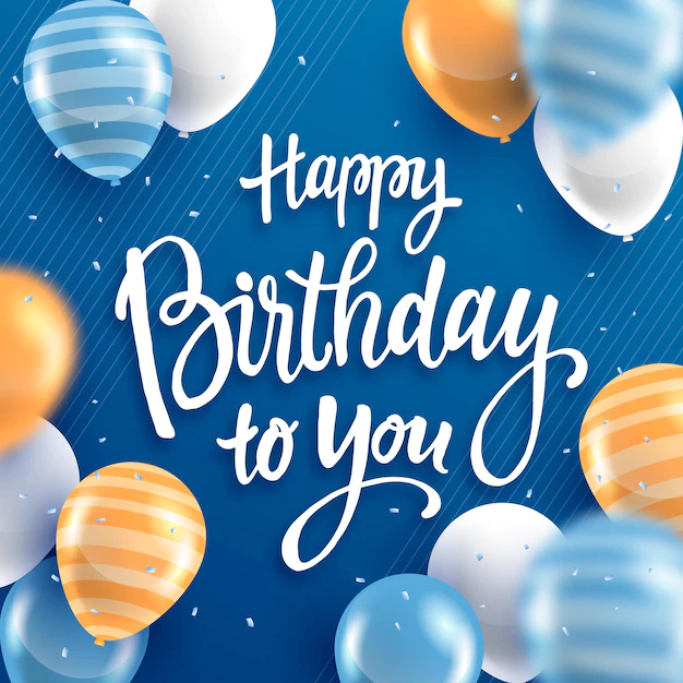 Free Vector | Detailed birthday lettering with balloons