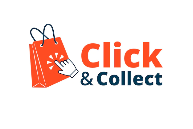Free Vector | Detailed click and collect sign