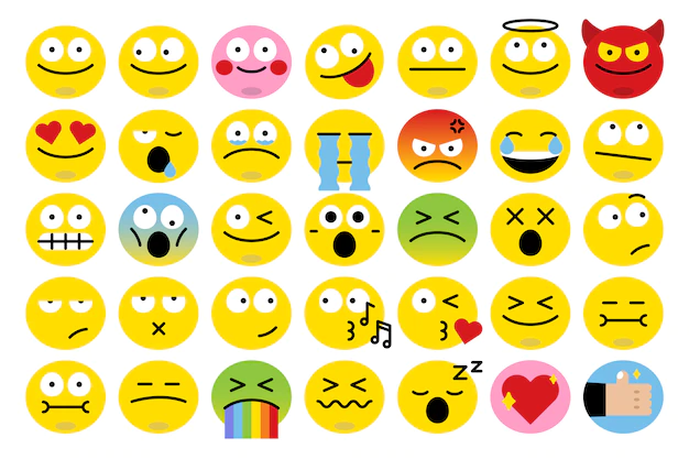 Free Vector | Different emoji set