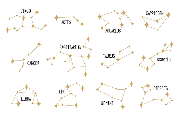 Free Vector | Different zodiac constellations set