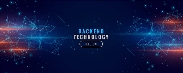 Free Vector | Digital backend banner technology concept particle background design